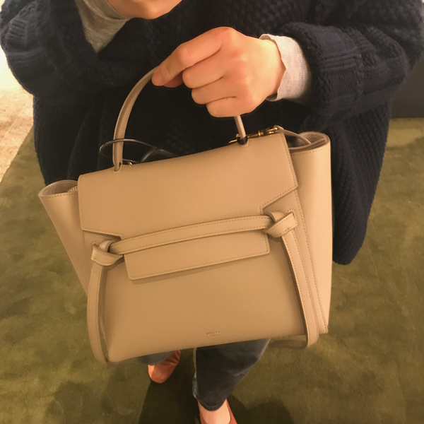 セリーヌマイクロベルト2ウェイバック ショルダーバッグ ポシェット ライトトープ セリーヌコピー